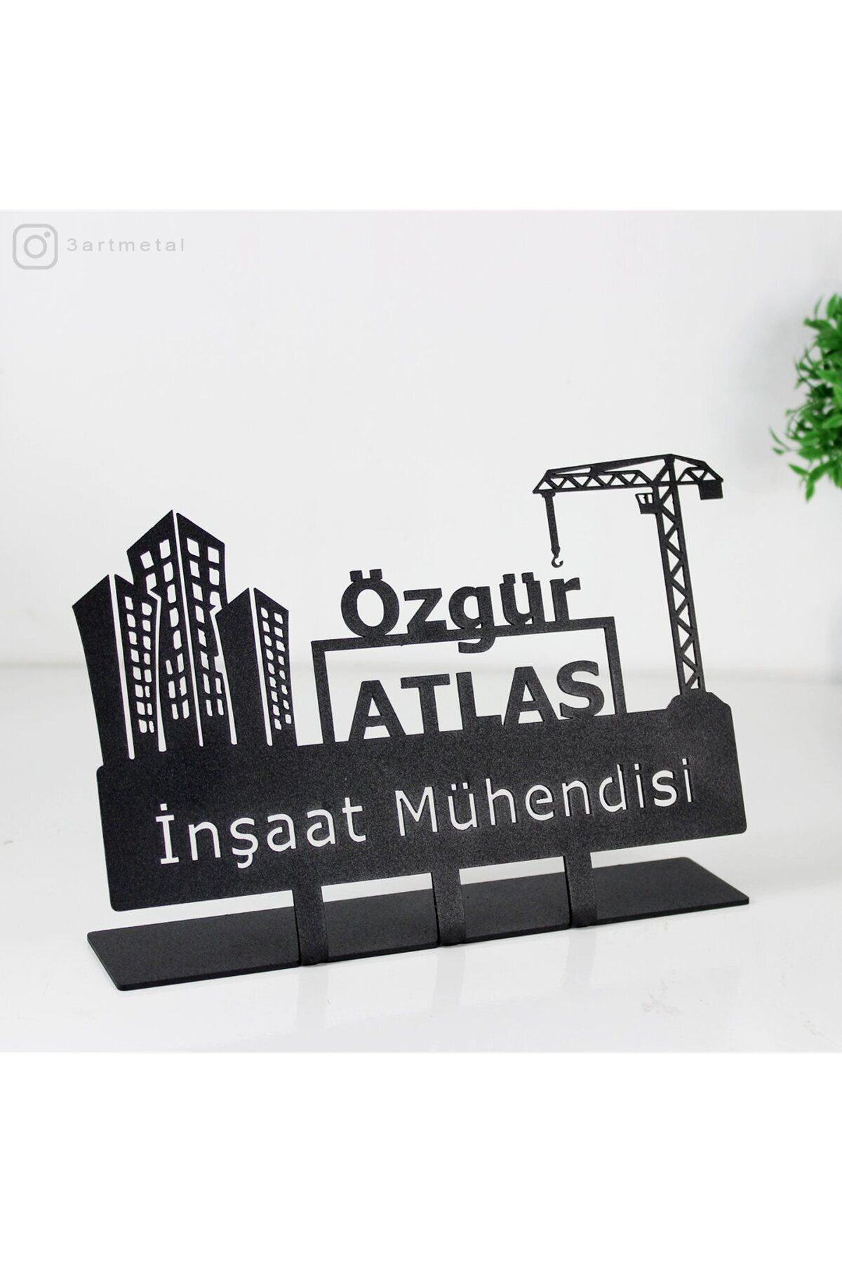 Genel Markalar İnşaat Mühendisi Masaüstü İsimlik - Metal Masa İsimliği - Hediye Ofis İsimlik