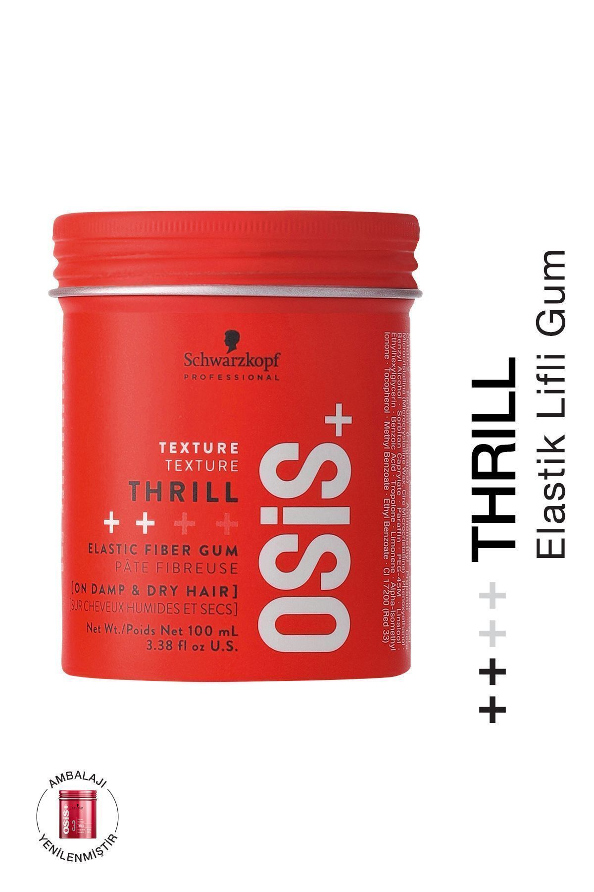 Osis Thrill Elastik Lifli Gum Şekillendirici Orta Tutuş 100ml | Parlaklık Veren Gum Wax, Saç Sakızı
