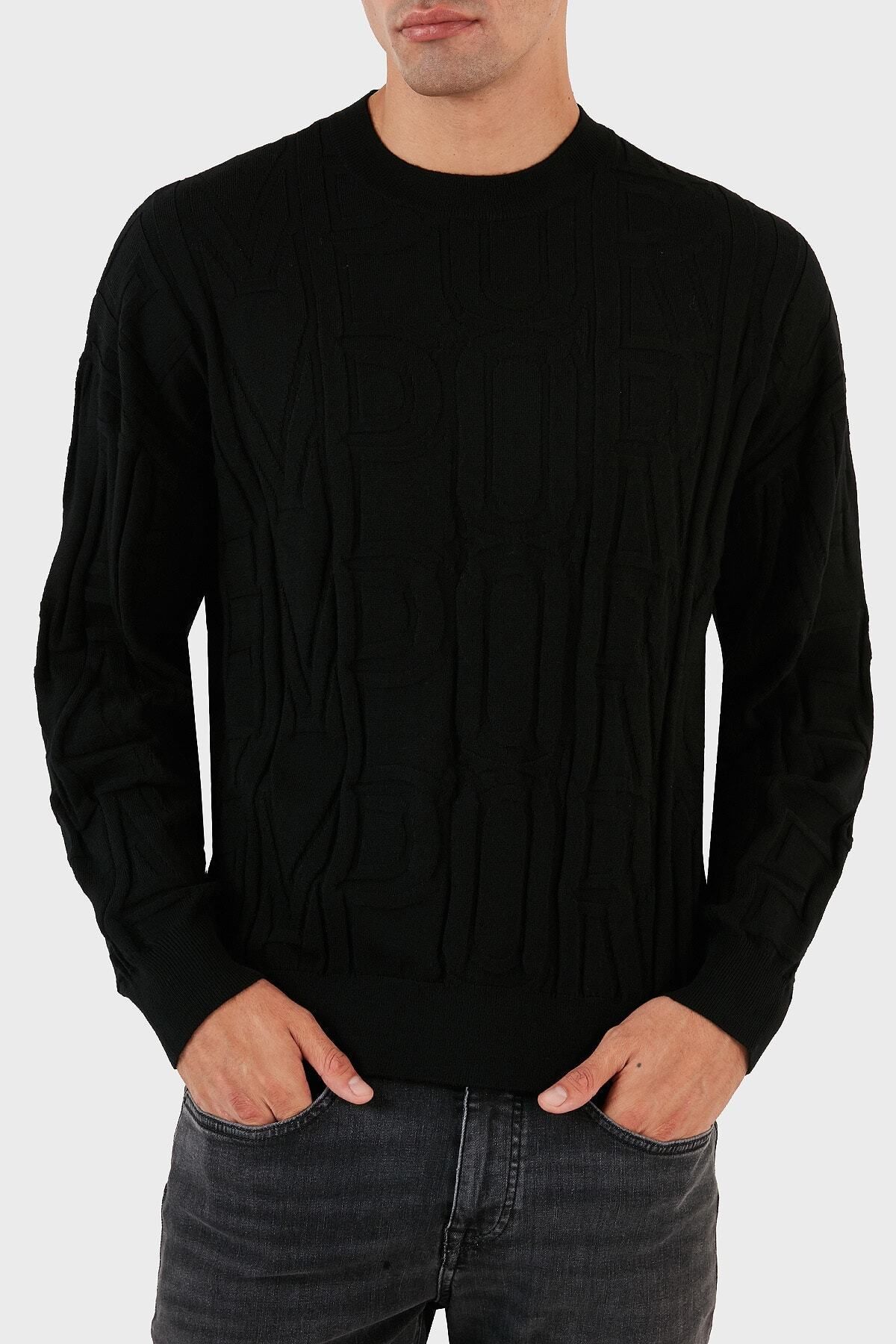 Emporio Armani Bisiklet Yaka % 100 Yün Kazak Erkek KAZAK 6R1MX4 1MFVZ F016