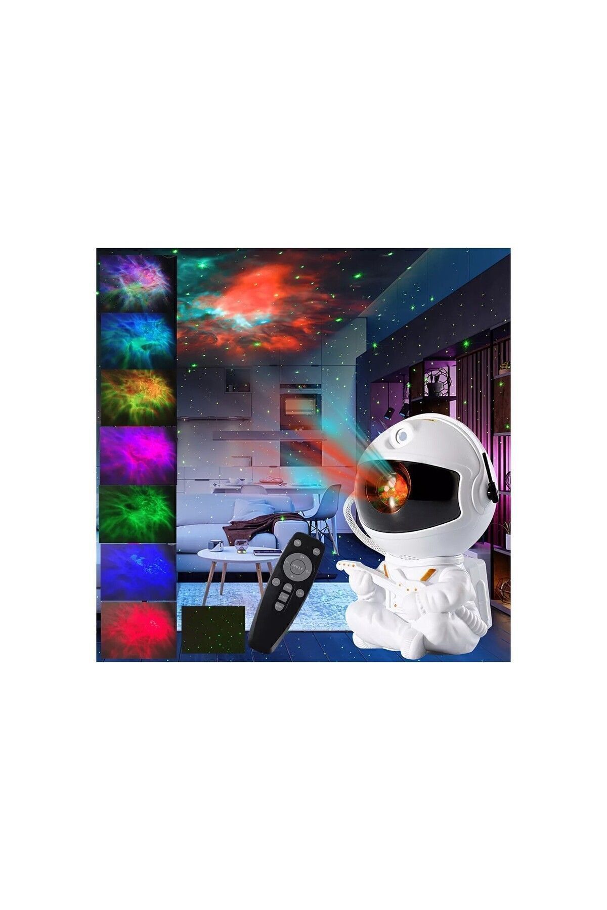 bnm Astronot Gece Lambası Projeksiyon Gece Lambası Oturan Astronot Gece Lambası Küçük Boy