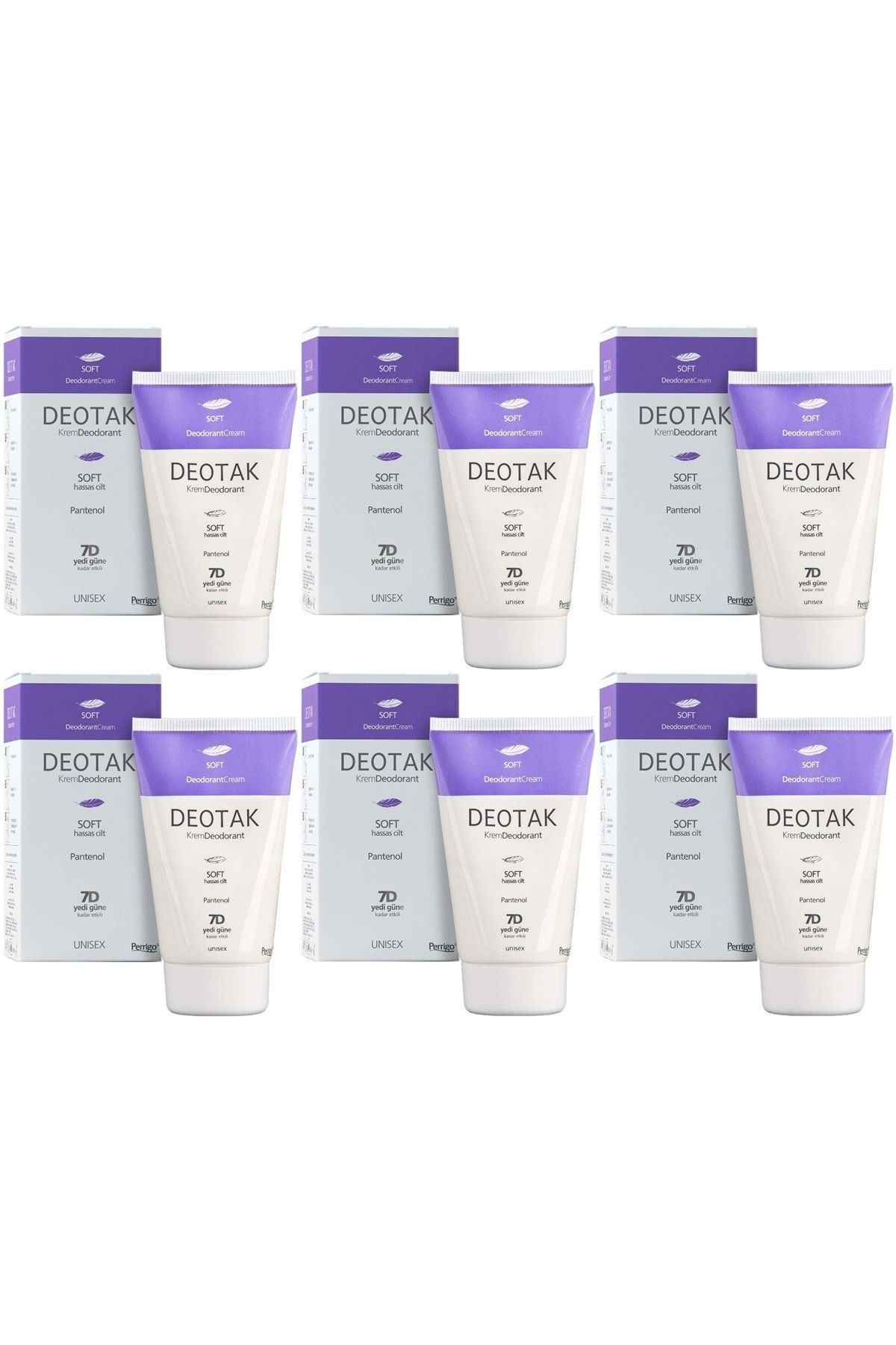 Deotak Krem Deodorant 35ML Soft (Hassas Cilt) (6 Lı Set)