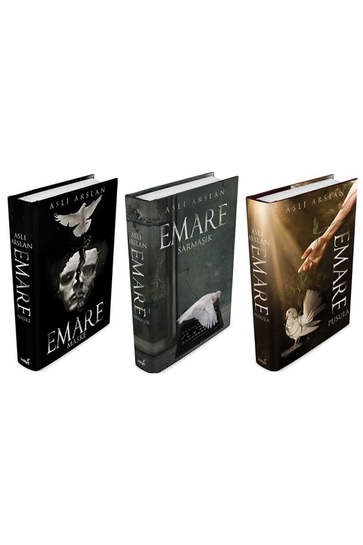 İndigo Kitap Emare Maske Pusula Sarmaşık Ciltli Aslı Arslan 3 Kitap