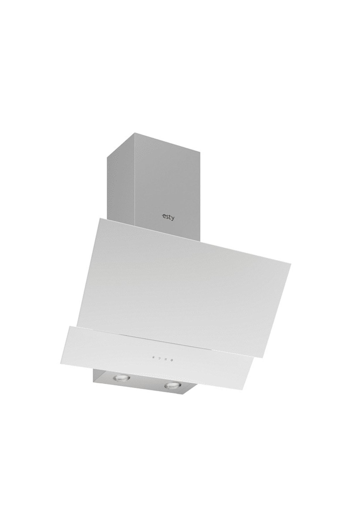 Esty 3480 Duvar Tipi Push Button Davlumbaz Beyaz