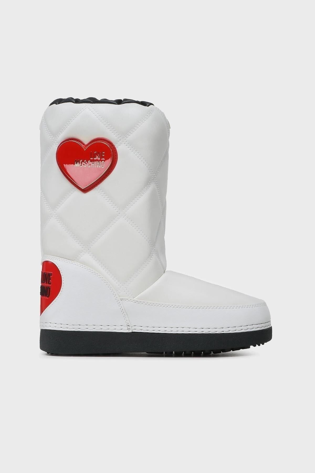 Love Moschino Suya Dayanıklı Logolu Büzgülü Kar Botu KAR BOTU JA24172G1HIT710A