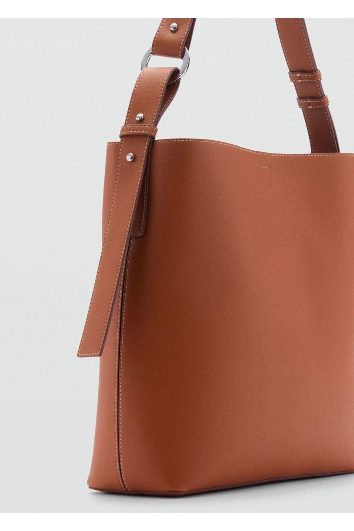 MANGO Kısa saplı shopper çanta