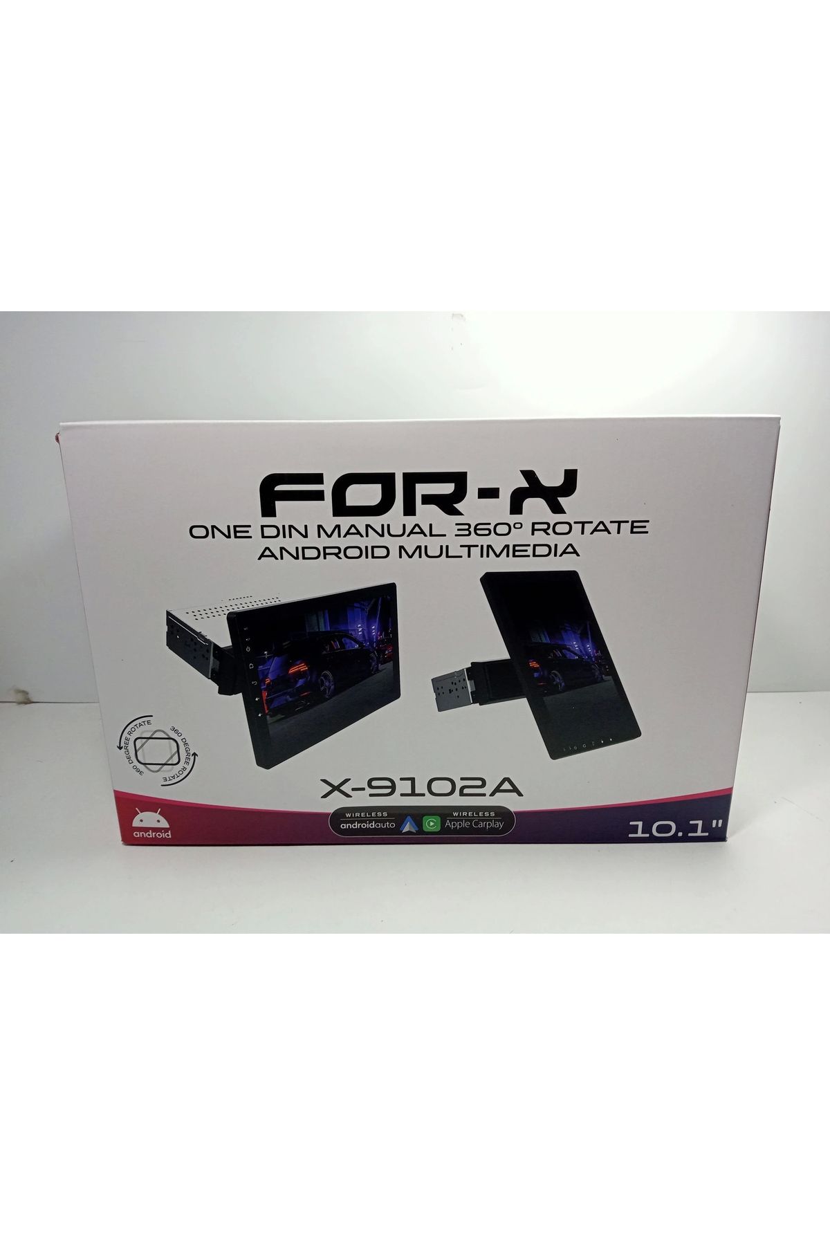 For-X Android Teyp – 10.1? Oynar Kafa Android Multimedya – X-9102a Tek Din 360 Universal Teyp