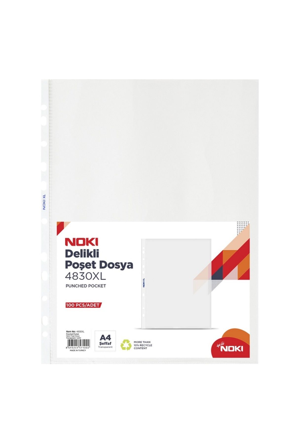 Noki A4 Poşet Dosya Xl100 Lü 4830xl