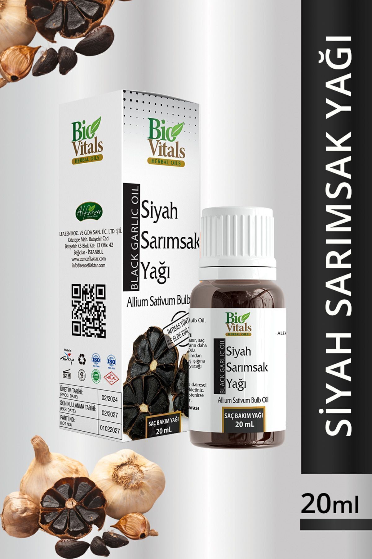 Bio Vitals Siyah Sarımsak Yağı 20 Ml