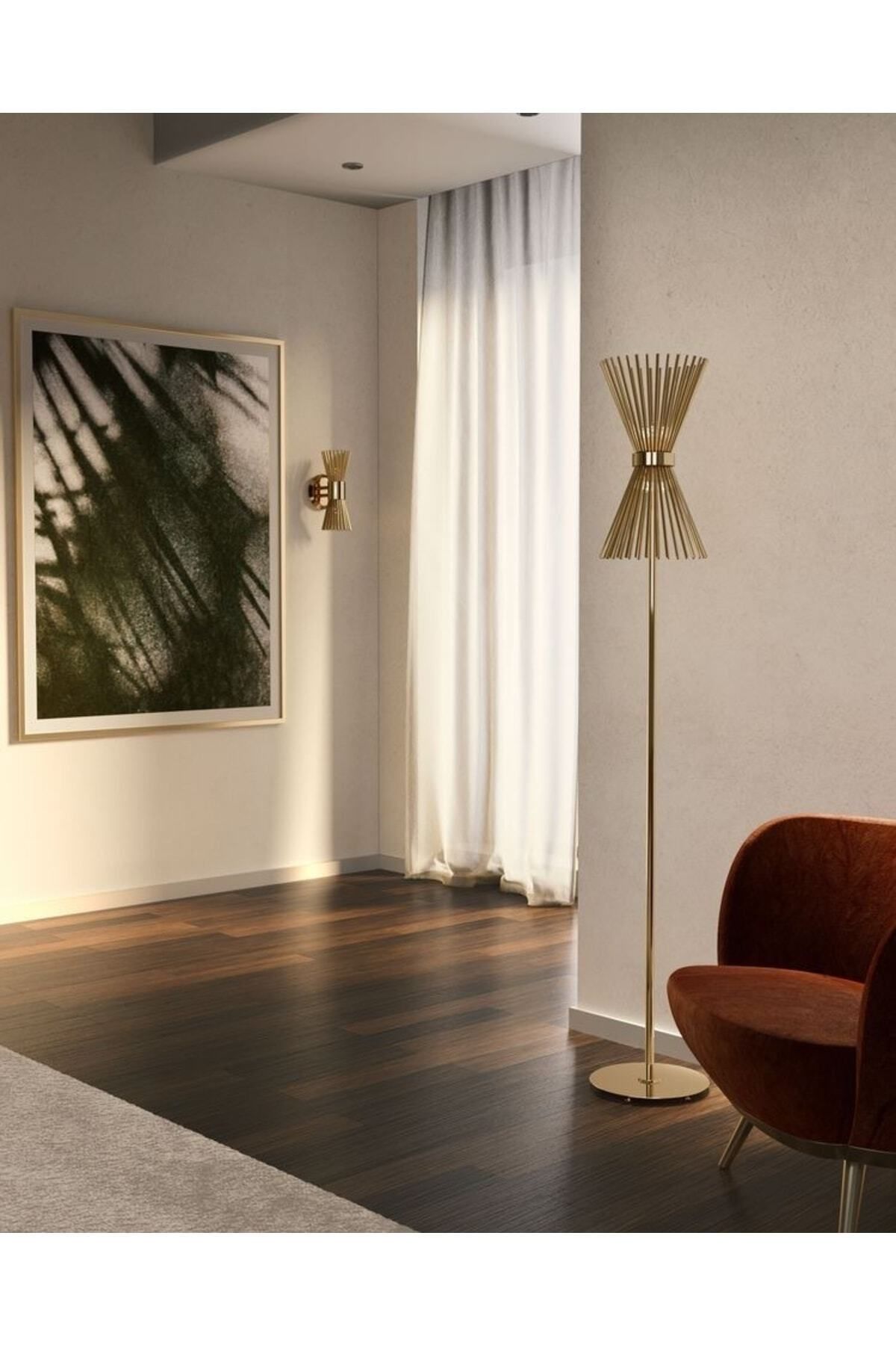 VİSENTE HOME Kirpi Seti Lambader Ve Bir Adet Aplik