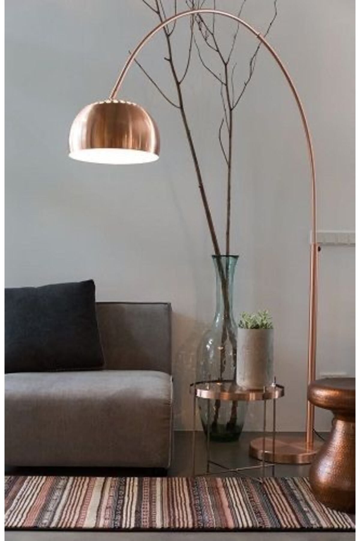 VİSENTE HOME Bakır Rengi Deveboynu Trend Lambader