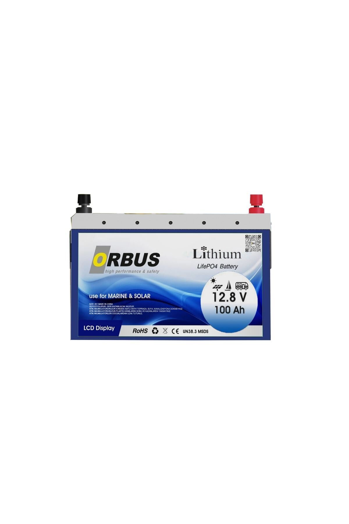 ORBUS Lıt-12-100 12.8 Volt 100 Amper Lityum Lifepo4 Akü