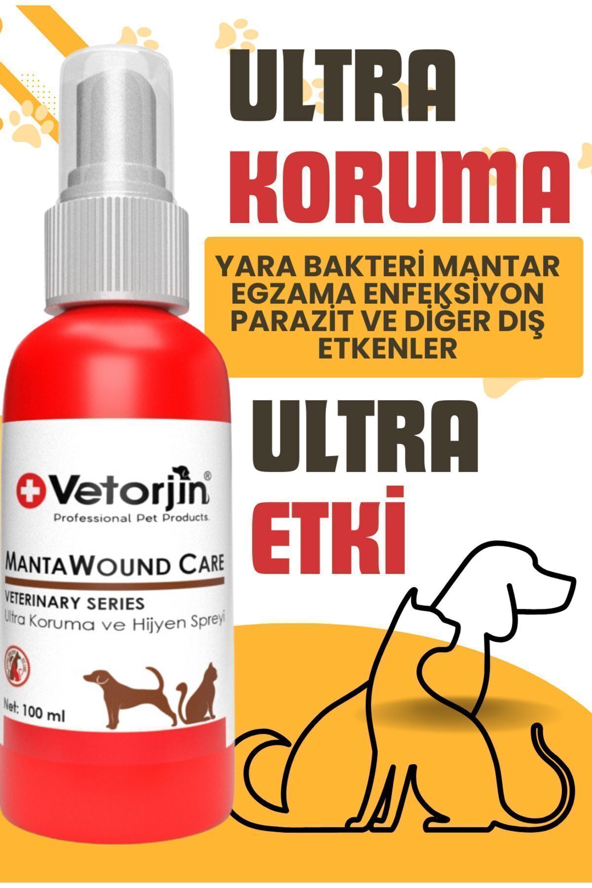 Genel Markalar Kedi Köpek Yara Mantar Bakım Antiseptiği 100 Cc
