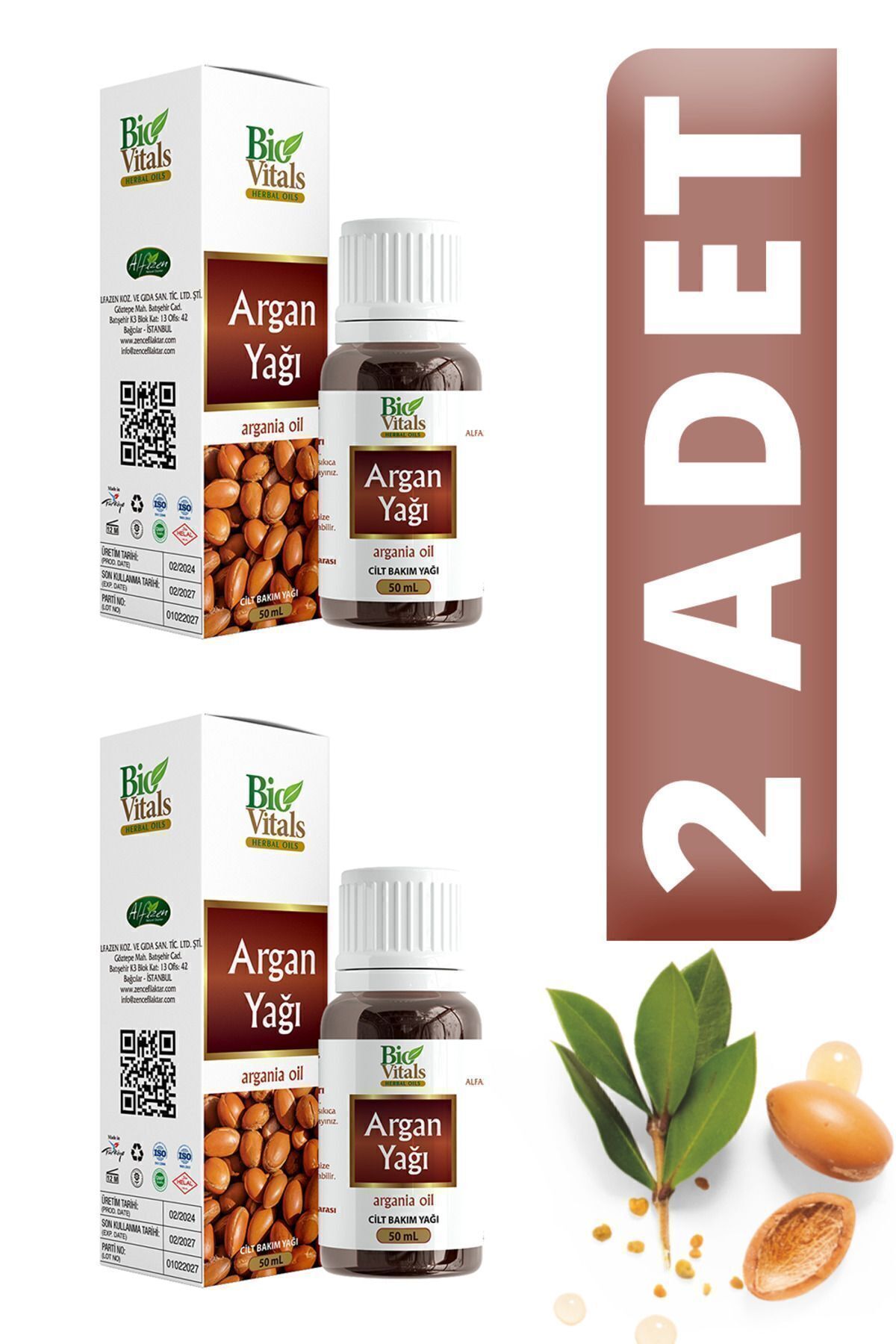 Bio Vitals Argan Yağı 50 ml 2 ADET