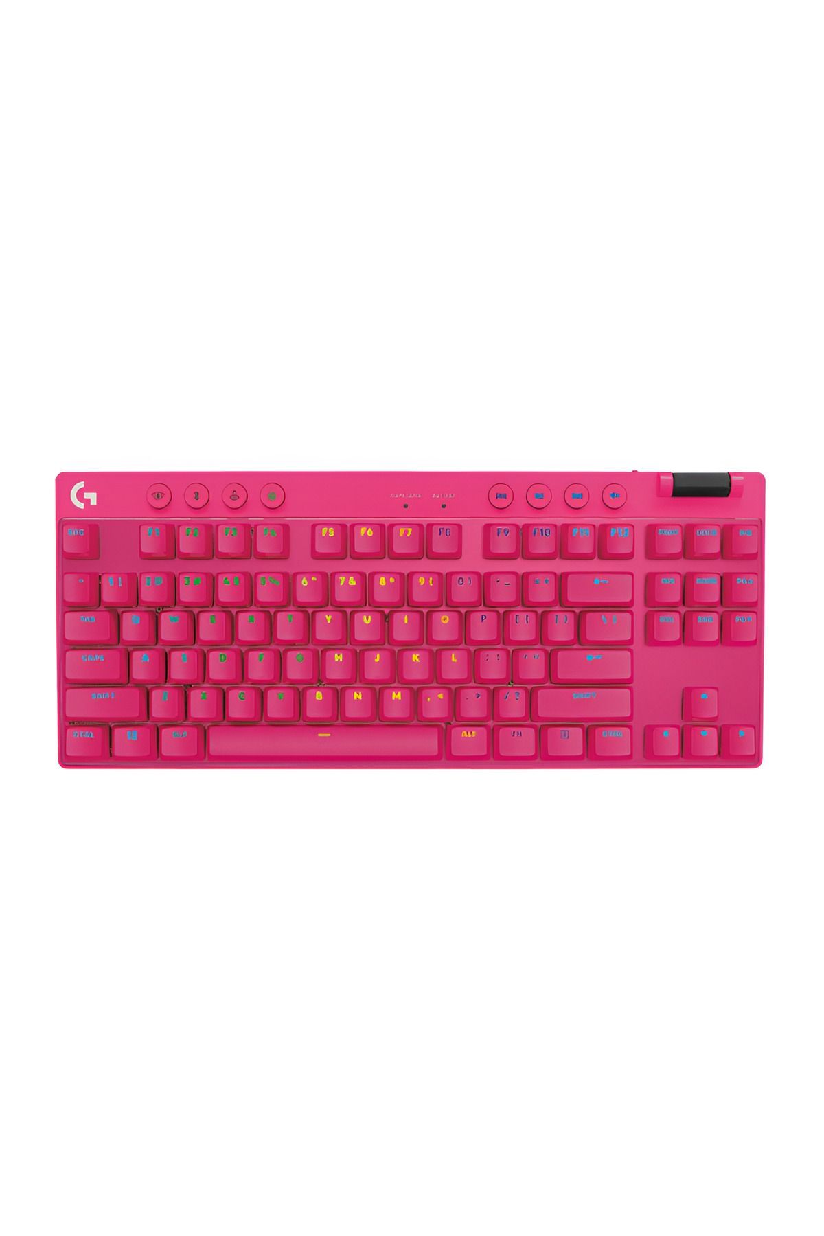 logitech G Pro X Lightspeed Kablosuz Tactile Ingilizce Q Magenta Oyuncu Klavyesi - 920-012159