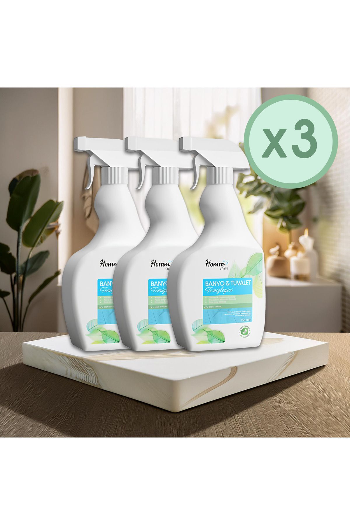 Homm Bitkisel HOMM Clean Banyo & Tuvalet Temizleyici 3 Adet