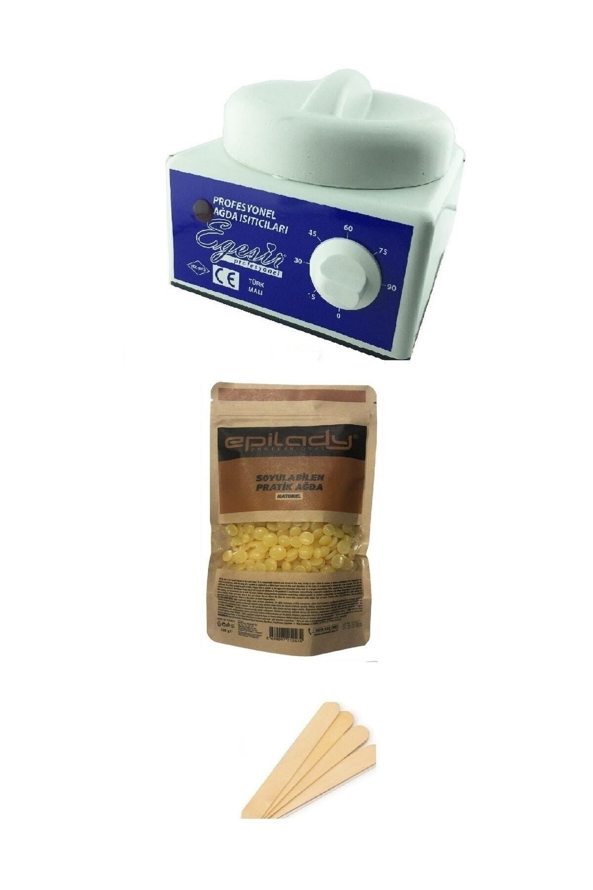 Epilady Ege Sir Ağda Makinesi + Naturel Soyulabilen Boncuk Ağda + Spatula Seti