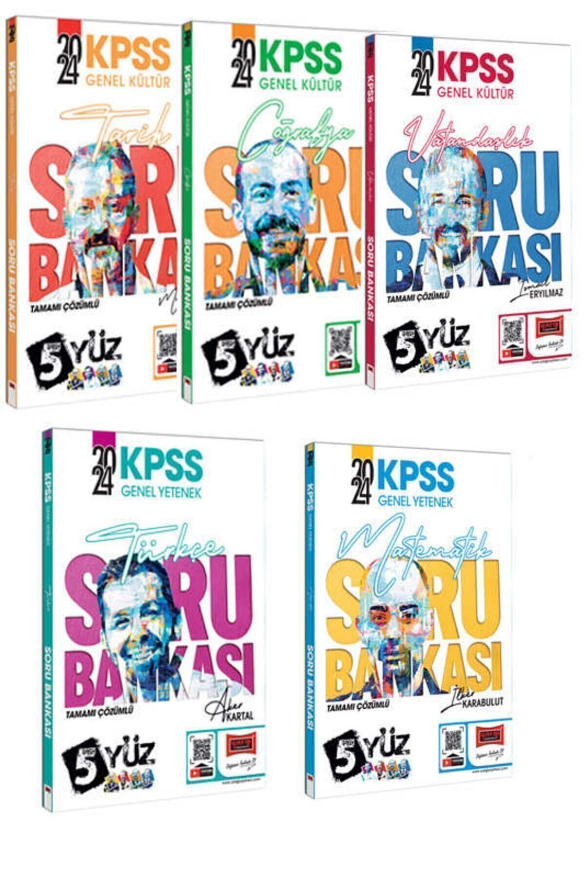 Yargı Yayınları 2024 KPSS Genel Kültür Genel Yetenek 5Yüz Ekibi Tüm Dersler Soru Bankası Seti