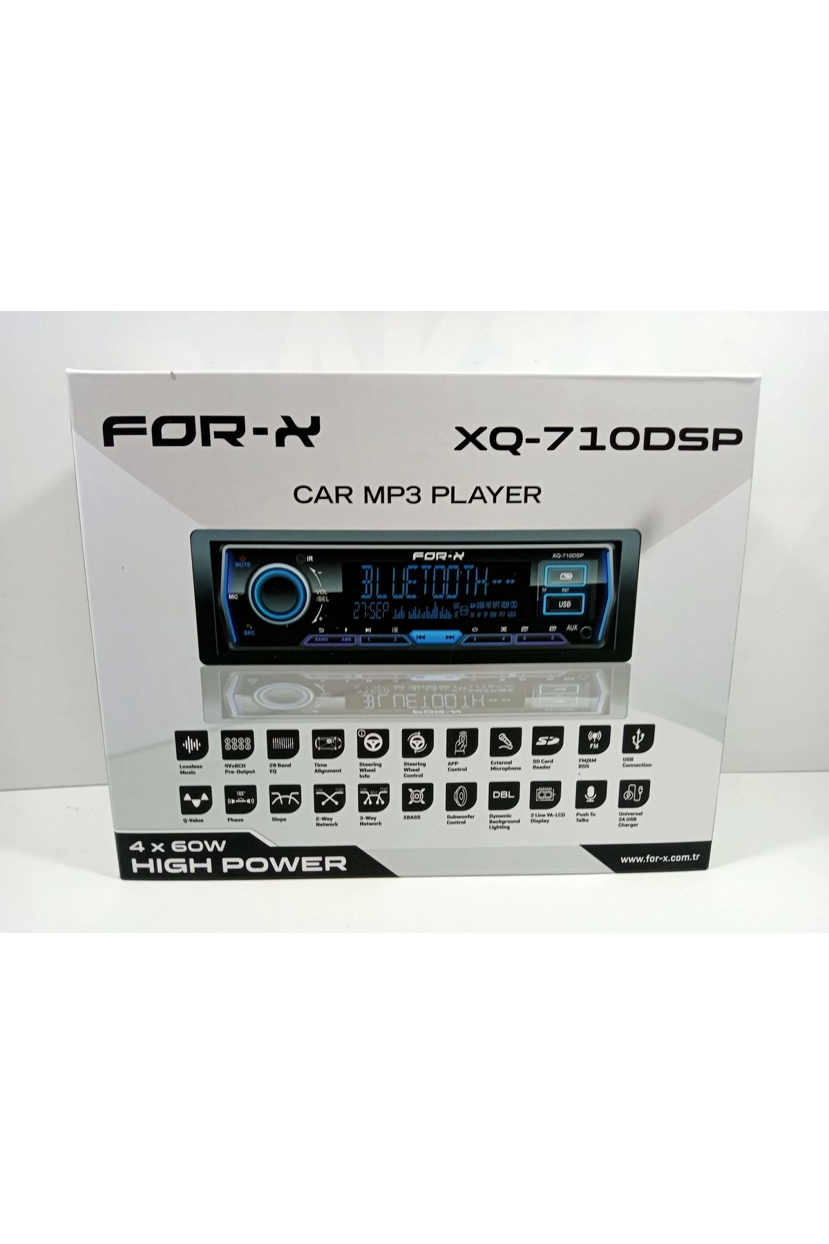 For-X Teyp – Xq-710dsp 4x60w – 8 Kanal 4 Amfi Çıkışlı Tesisat Teybi - Çakmak Hediyeli