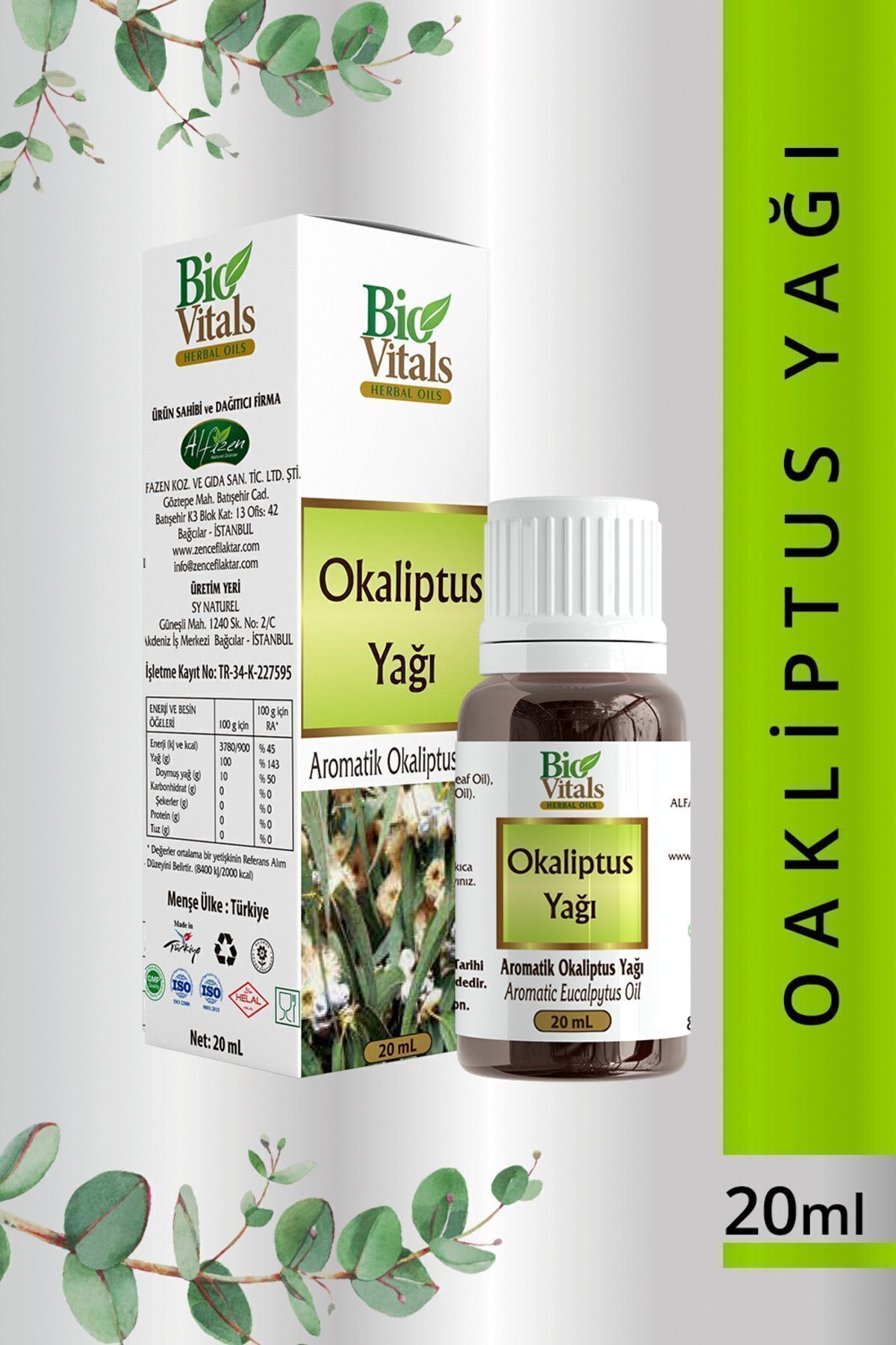 Bio Vitals Sinüzit Için Okaliptüs Yağı 20 ml