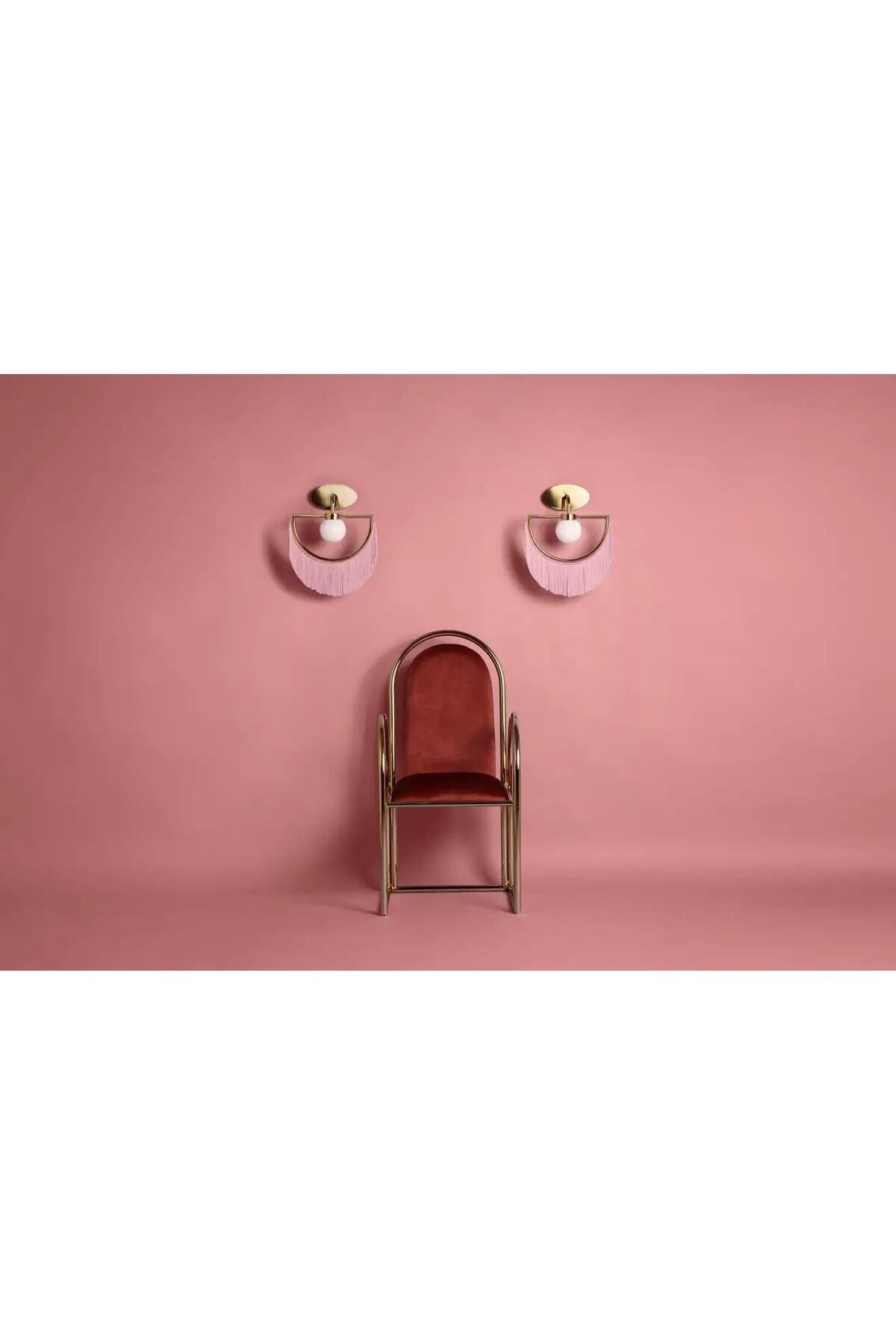 VİSENTE HOME Pembe Püsküllü Aplik
