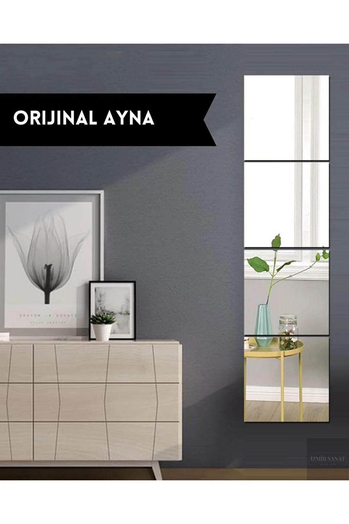 MUUNS Dekoratif 4lü Ayna (30x30cm)