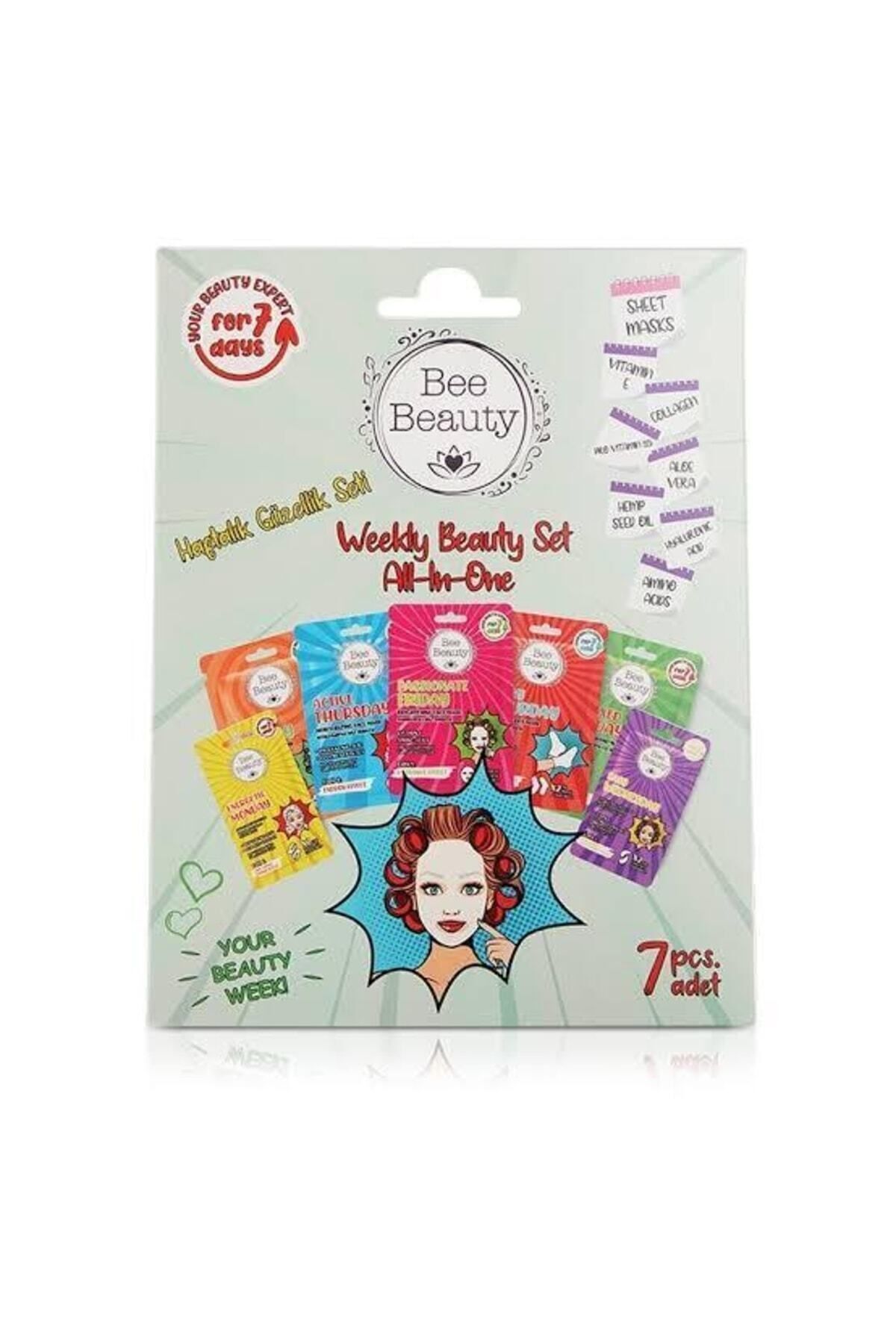 Bee Beauty Haftalık Bakım Seti 7×maske