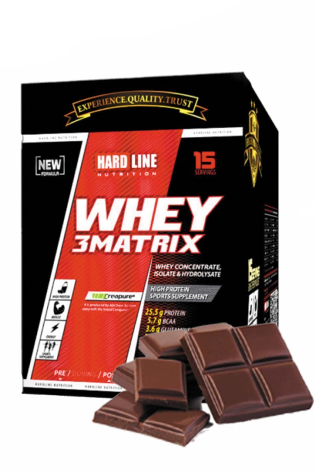 Hardline Whey 3matrix 30 gr 15 Adet Çikolata Tek Kullanımlık Saşe Protein Tozu Kas Performans