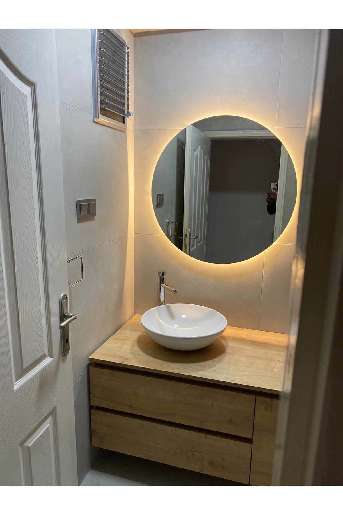 BLUE HOUSE 60cm Çapında Led'li Banyo& Lavabo Aynasi