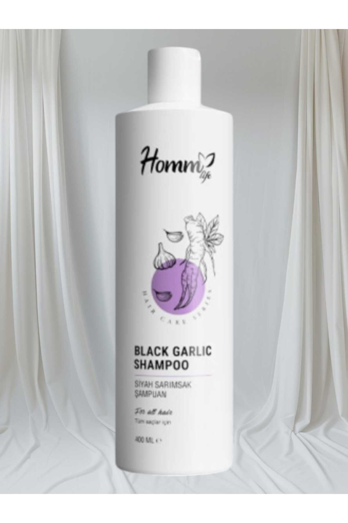Homm Bitkisel Dökülme Önleyici Homm Life Siyah Sarımsak Şampuan 400 ml