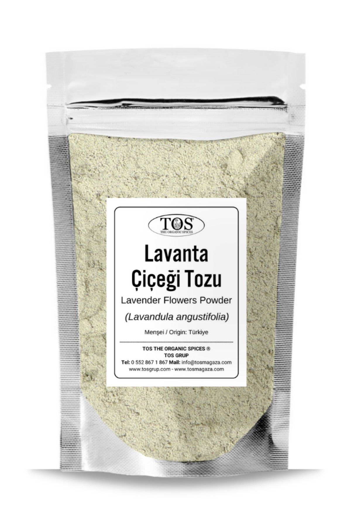 TOS The Organic Spices Lavanta Çiçeği Tozu 100 gr (1. KALİTE) Lavandula Angustifolia / Lavender Flowers Powder