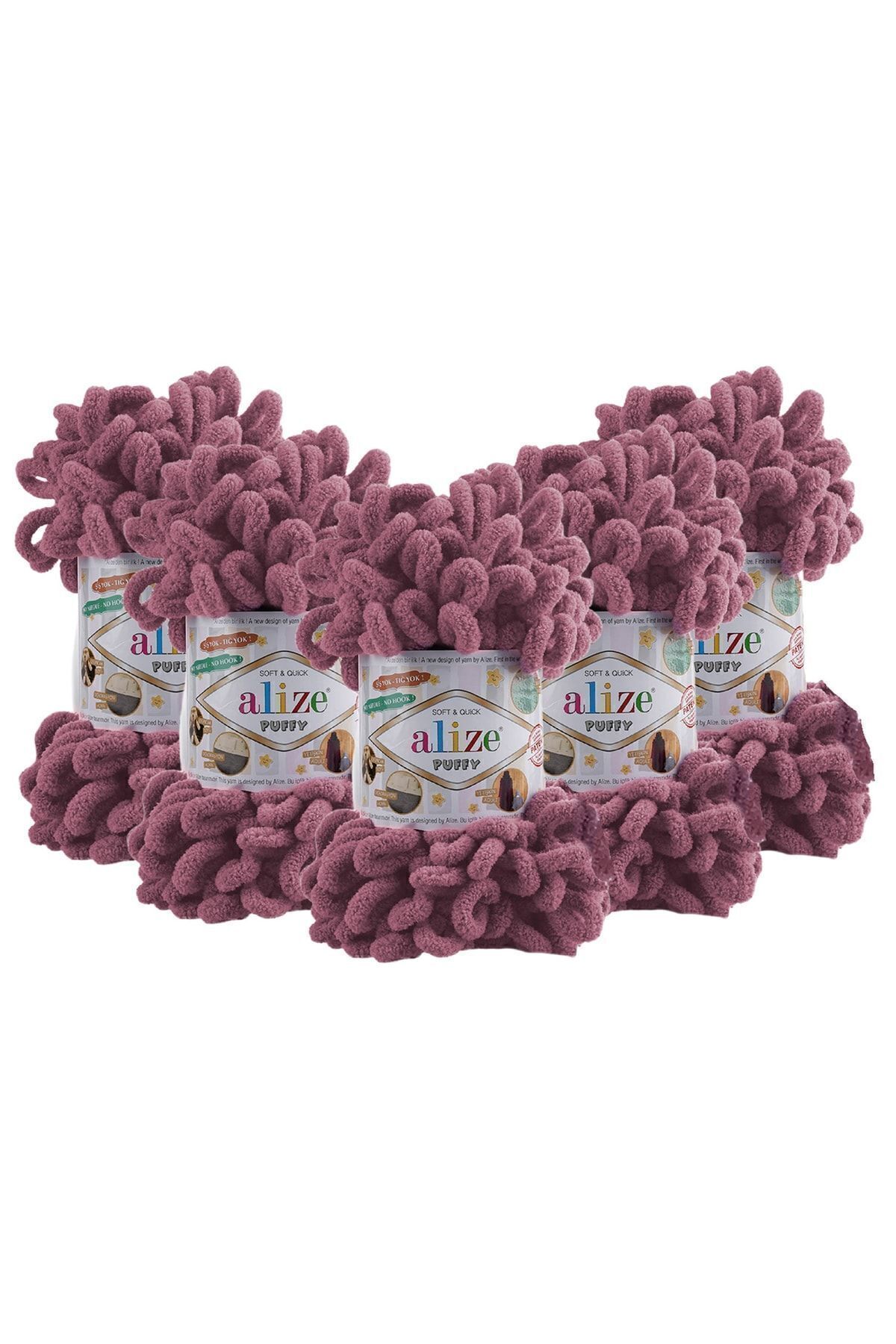 Alize El Örgü Ipliği 5'li Paket - 28 Gül - 100 Gr. 9 Mt. Parmak Örgü Ipi