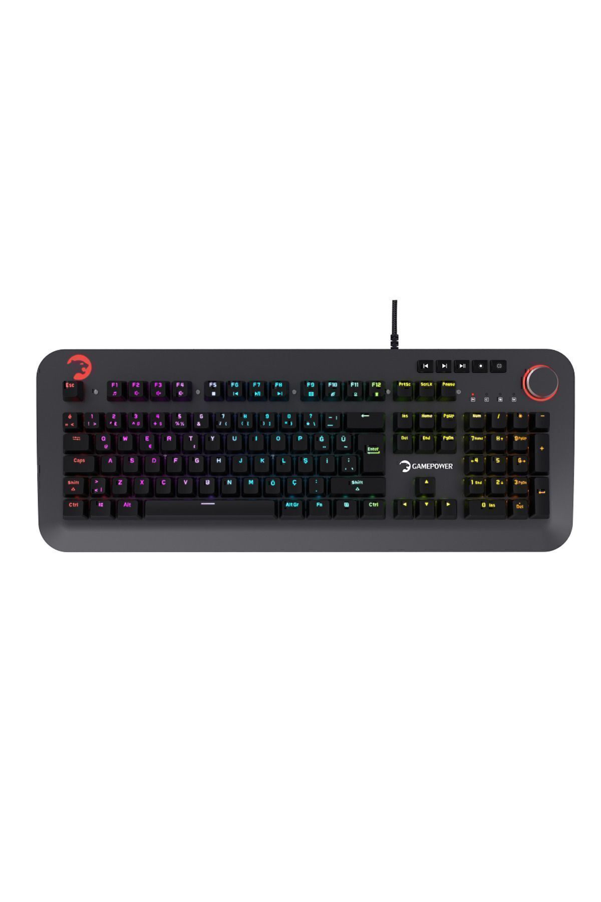 Gamepower Starscream 60M Rgb Red Switch Türkçe Q Optik Mekanik Gaming Klavye (3x Switch Hediyeli)