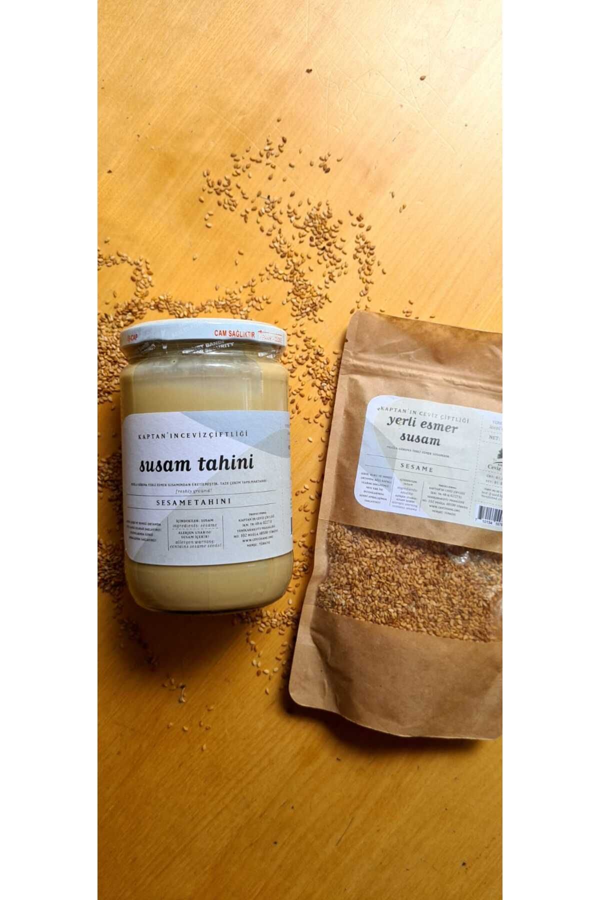 Kaptan`ın Ceviz Çiftliği Yerli Susam Tahin Taze Çekim Glutensiz 650 G - Analizli