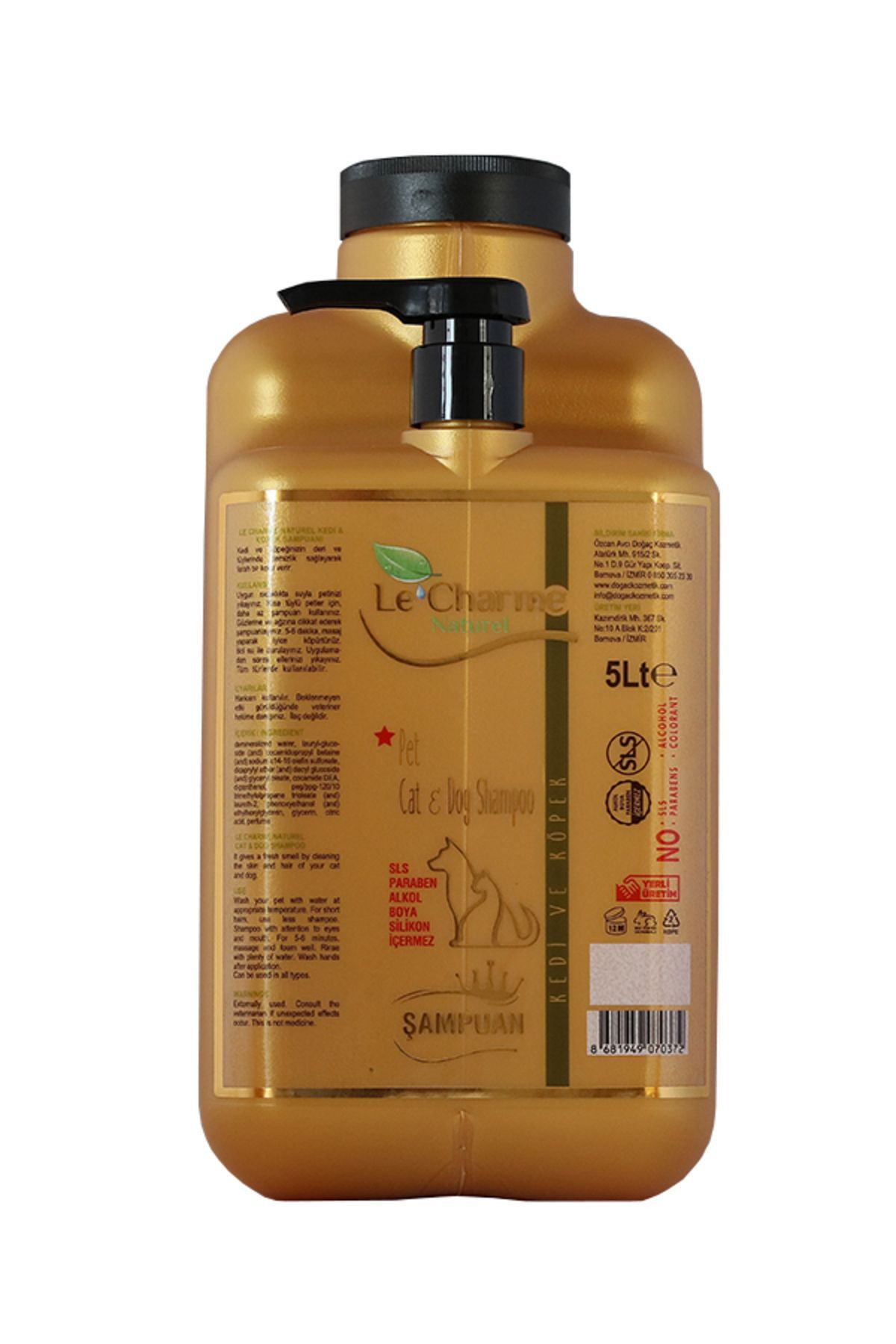 Le Charme Pet Şampuan 5 Lt Sls Free