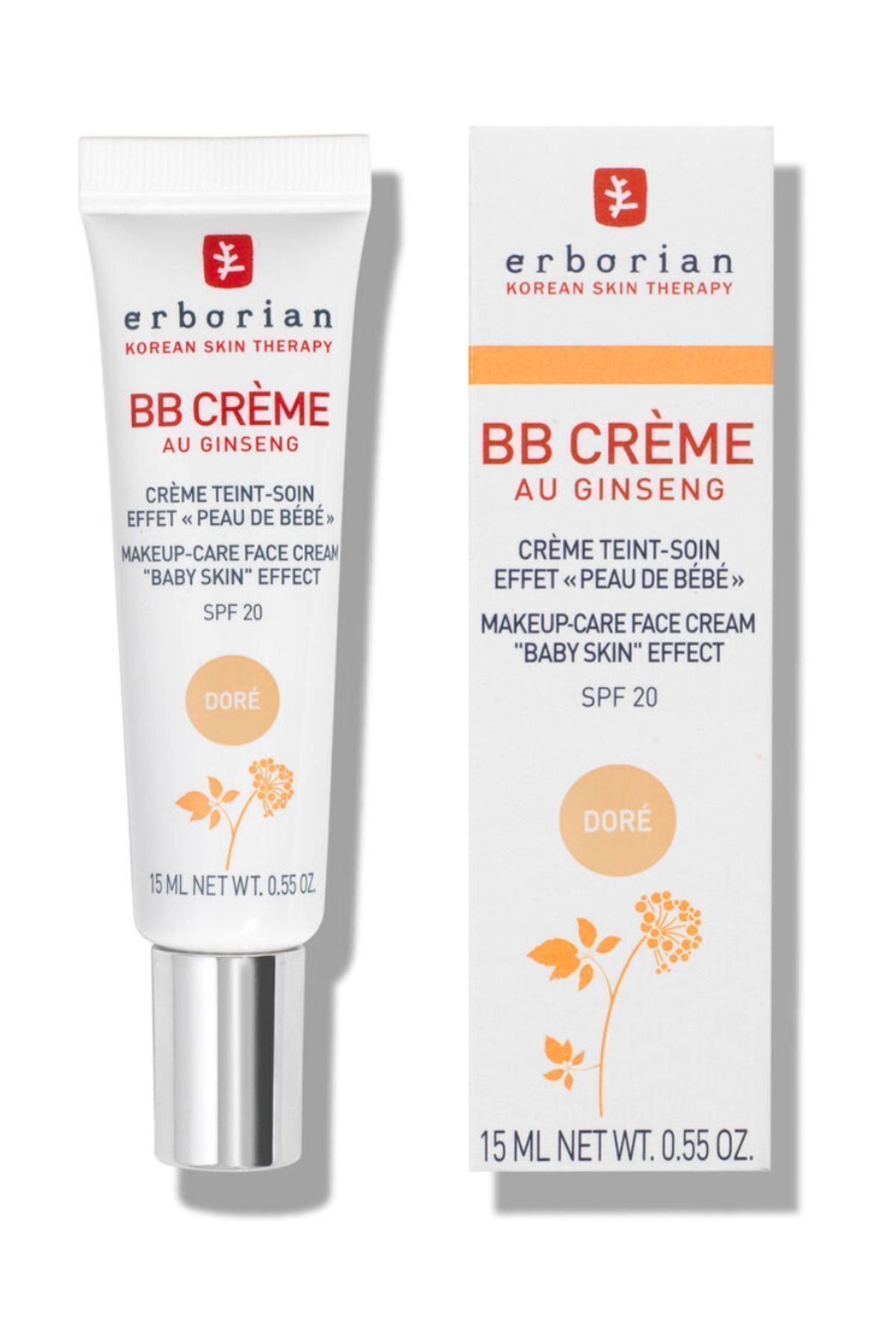 erborian BB Crème Au Ginseng - Baby Skin Effect Makeup-Care Face CreamSPF20+ 15 Ml