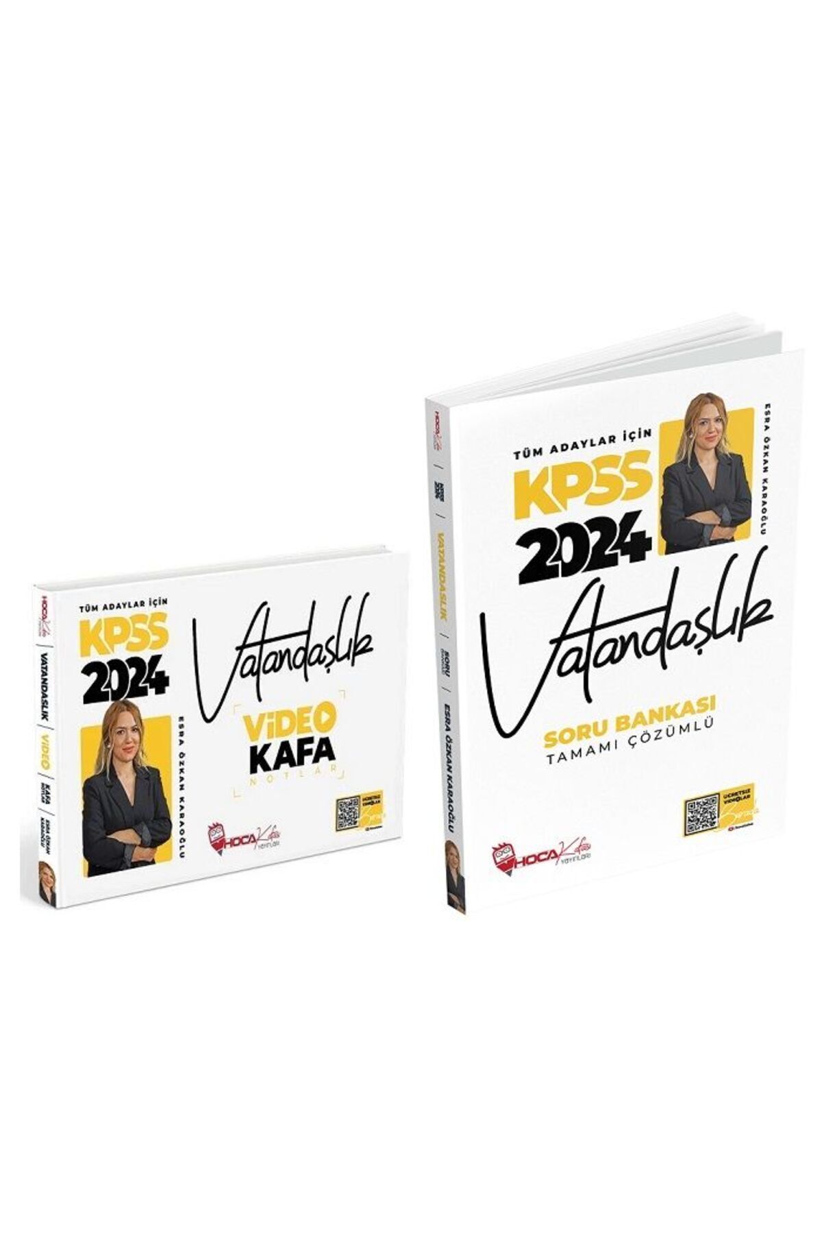 Genel Markalar Hoca Kafası 2024 KPSS Vatandaşlık Video Kafa Notlar + Soru 2 li Set - Esra Özkan Karaoğlu Hoca Kafas