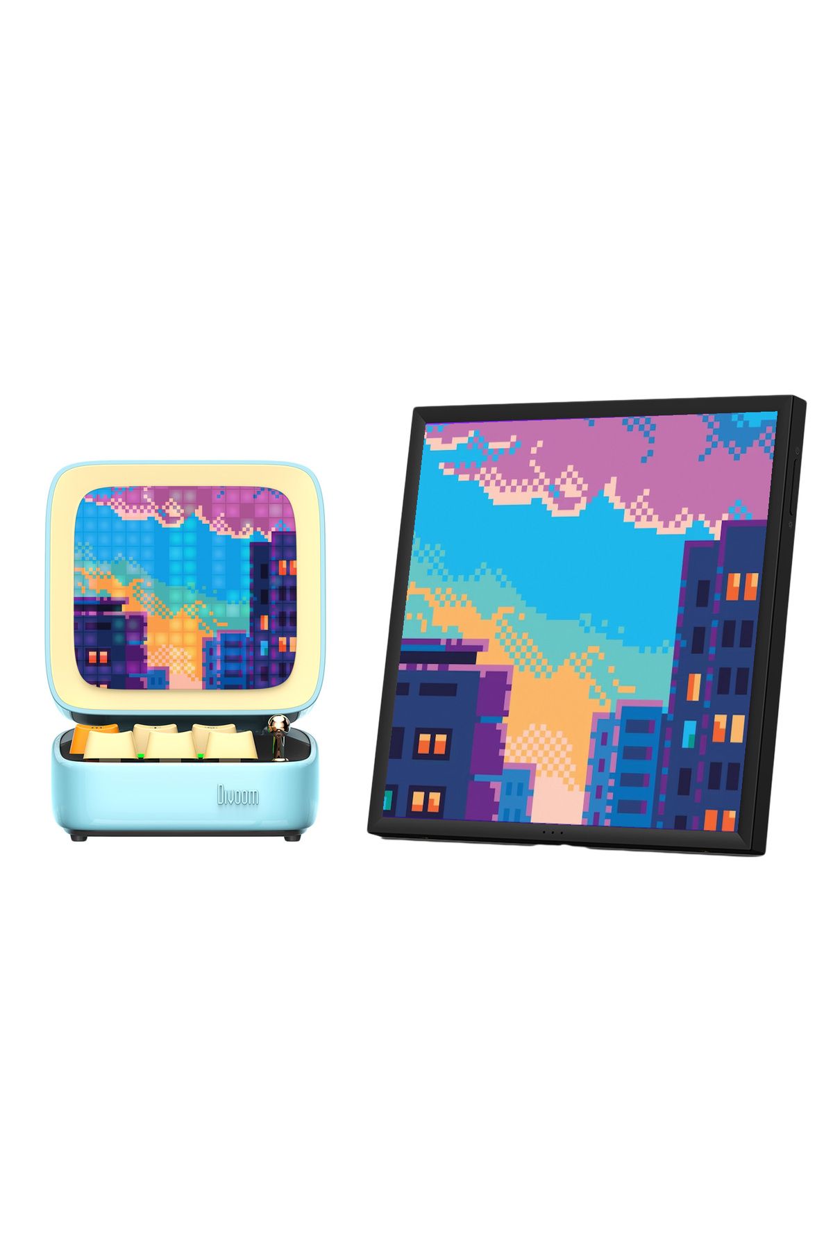 Divoom Ditoo Pro Mavi Bluetooth Hoparlör Ve Pixoo-64 Led Ekran Seti