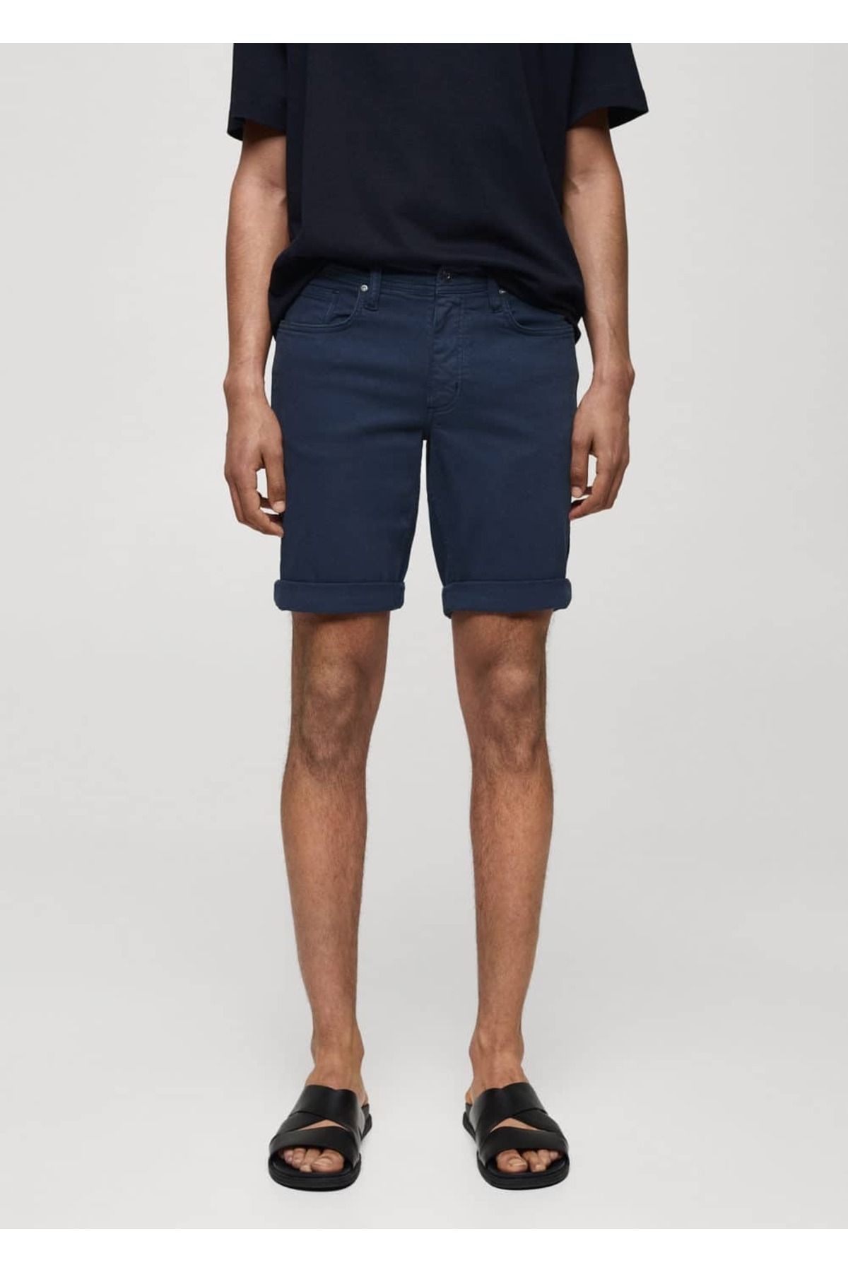 MANGO Man Slim fit kot bermuda şort