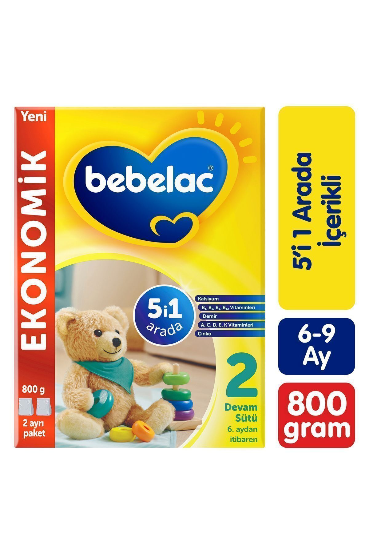 Bebelac 2 Devam Sütü 6-9 Ay 800 Gr