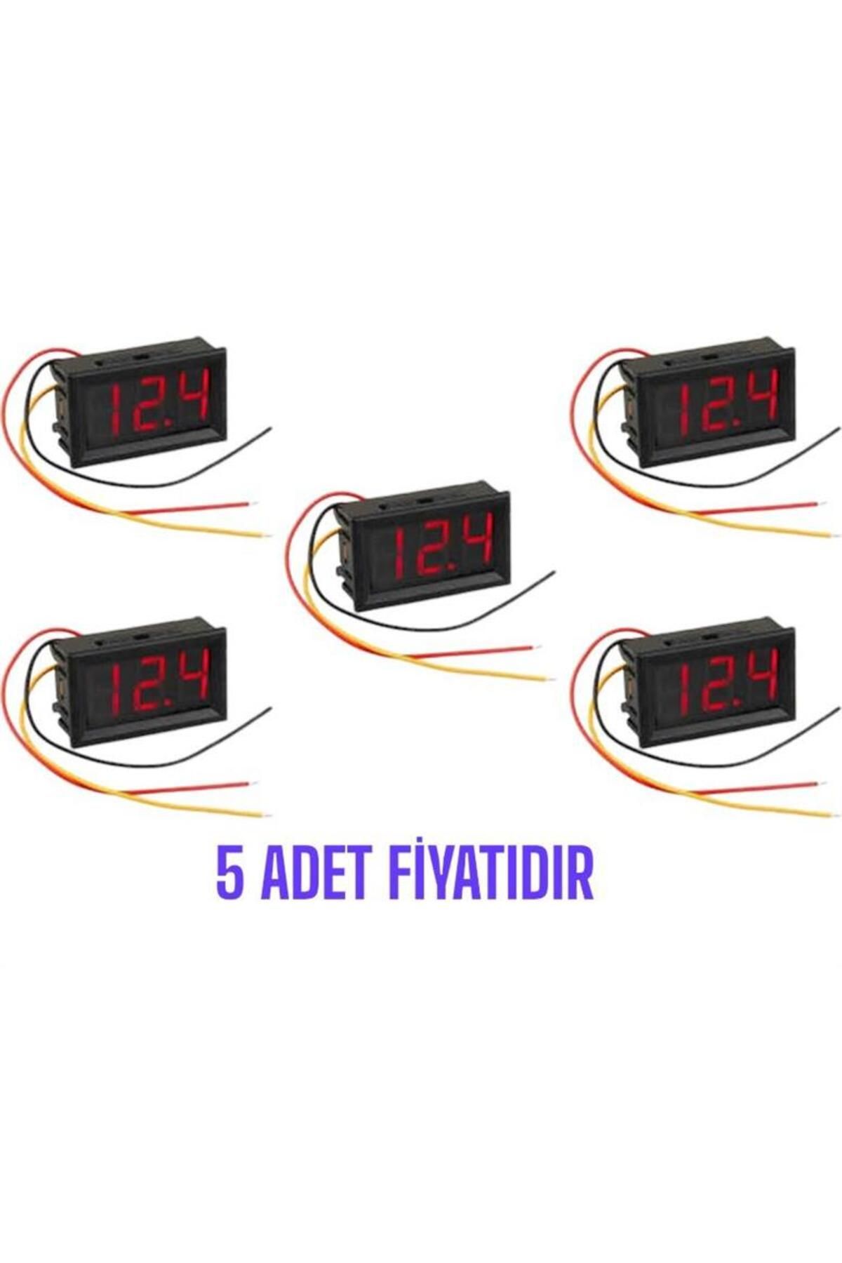 Arduino Dijital Voltmetre DC 0-100V 3 Kablolu - 5 ADET
