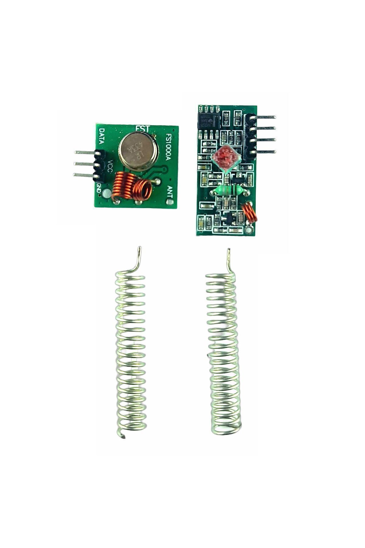Sensör Modül Rf Alıcı Verici Modül 433 Mhz Transmitter Receiver Arduino Pıc Rx Tx (ANTENLİ)