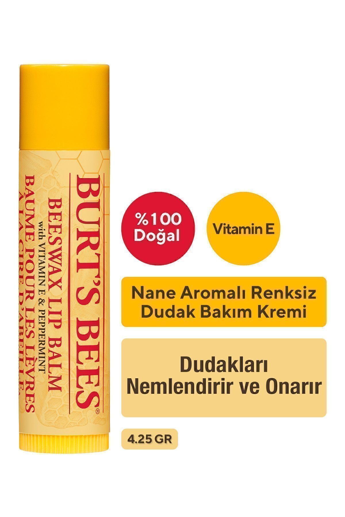 Burt's Bees Beeswax Dudak Bakım Kremi Blister Ambalaj - Beeswax Lip Balm Blister 4,25 G