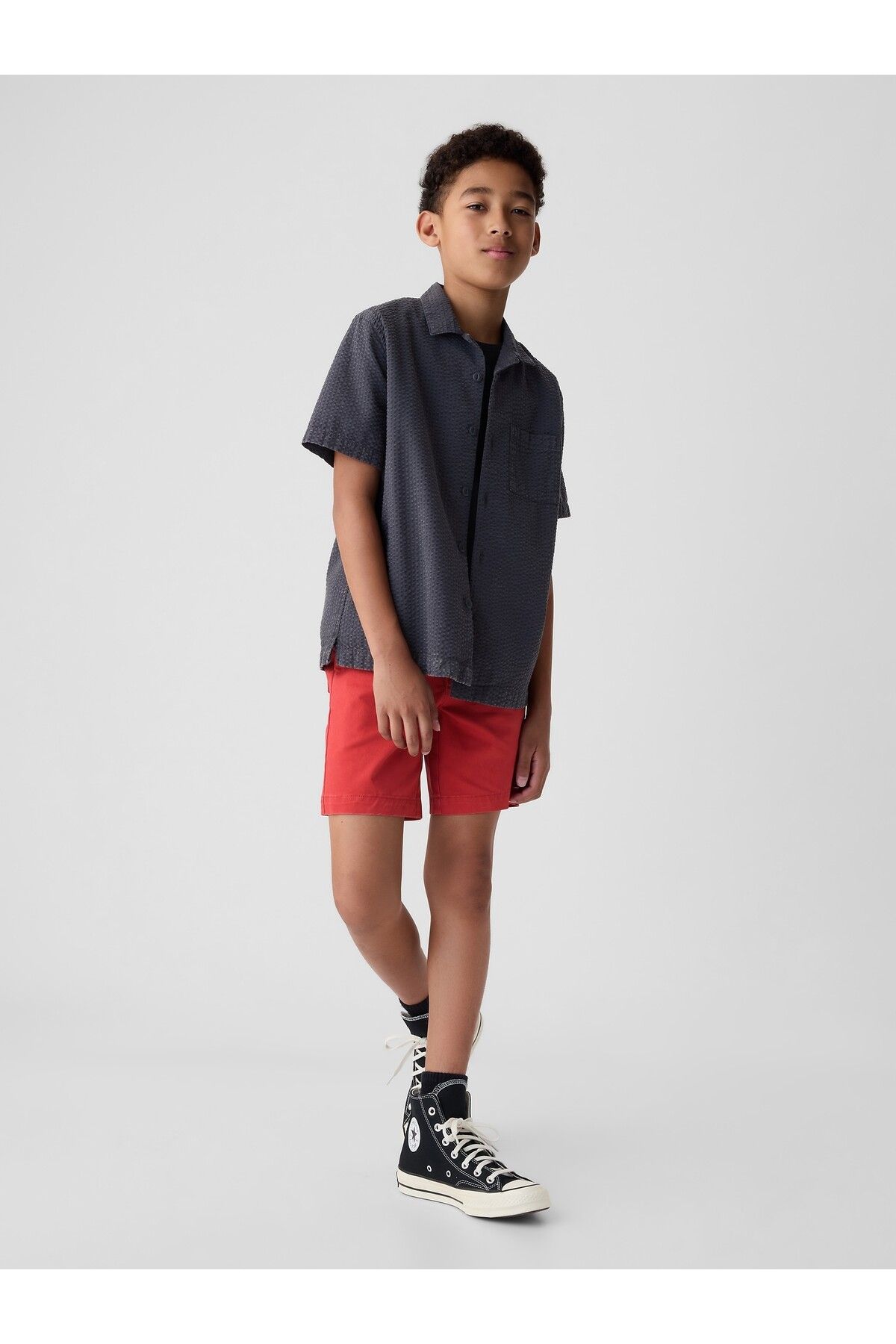 GAP Erkek Çocuk Kırmızı Twill Easy Şort