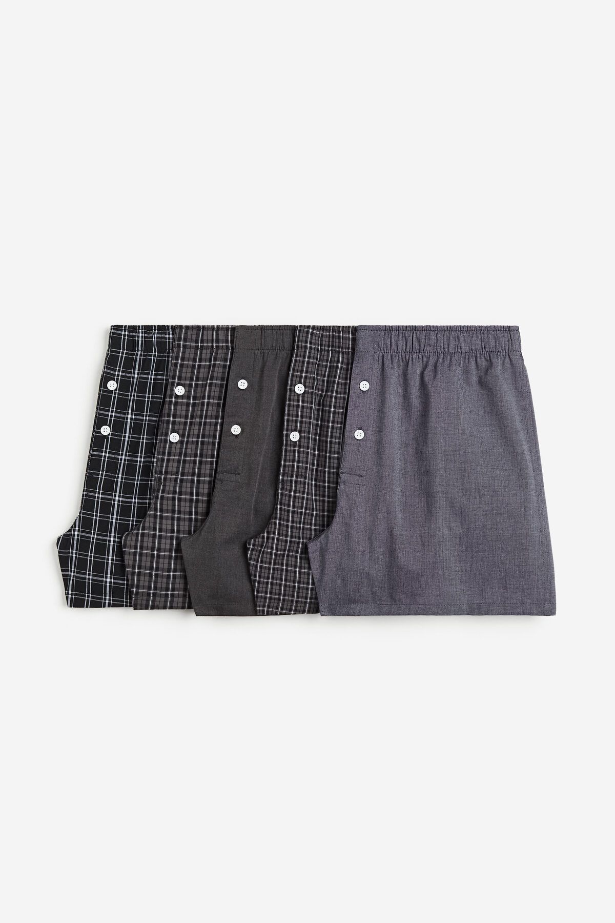 H&M 5’li Pamuklu Dokuma Boxer Şort