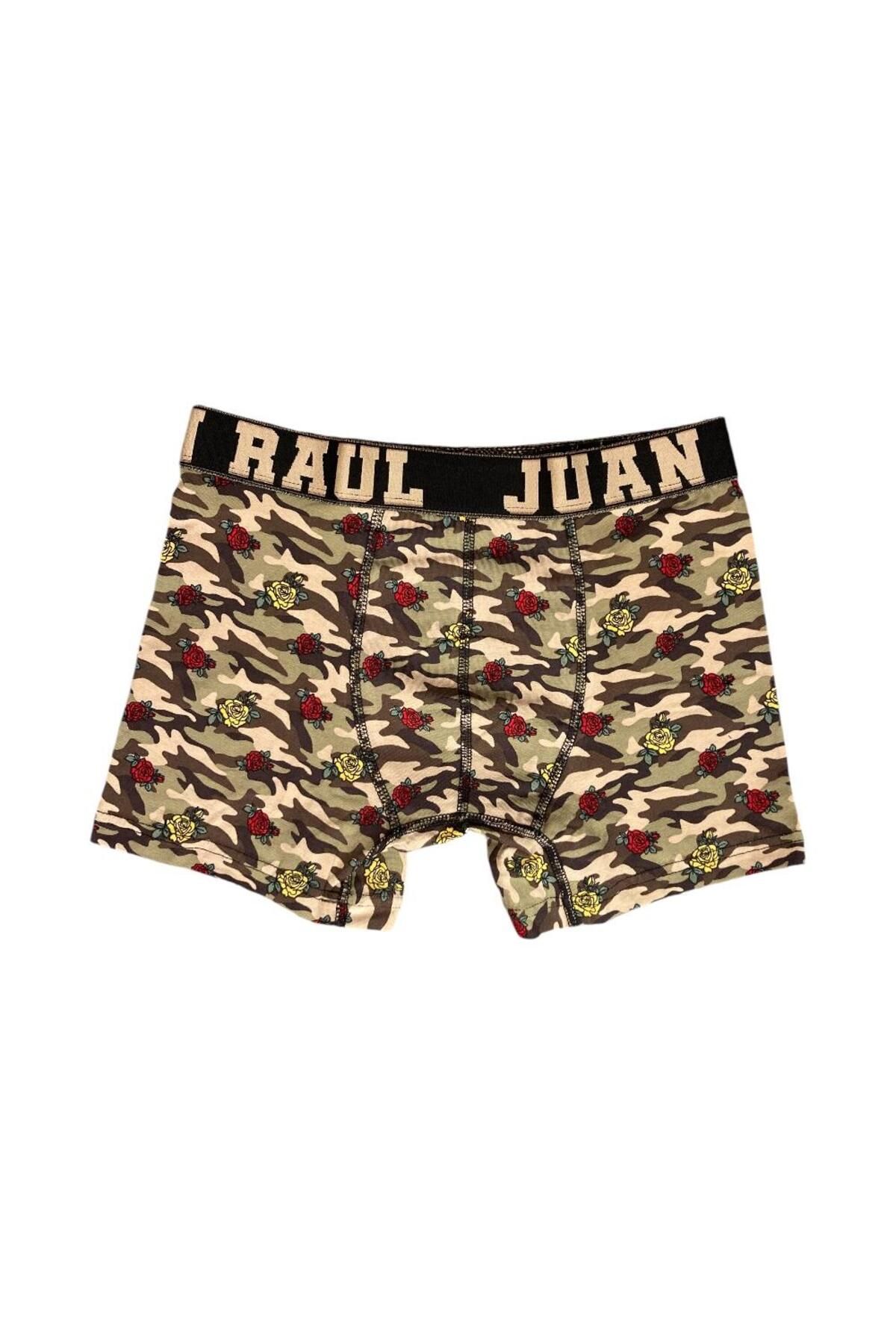Juan Raul Raul Juan Çiçek ve Kamuflaj Desenli Boxer - DB184