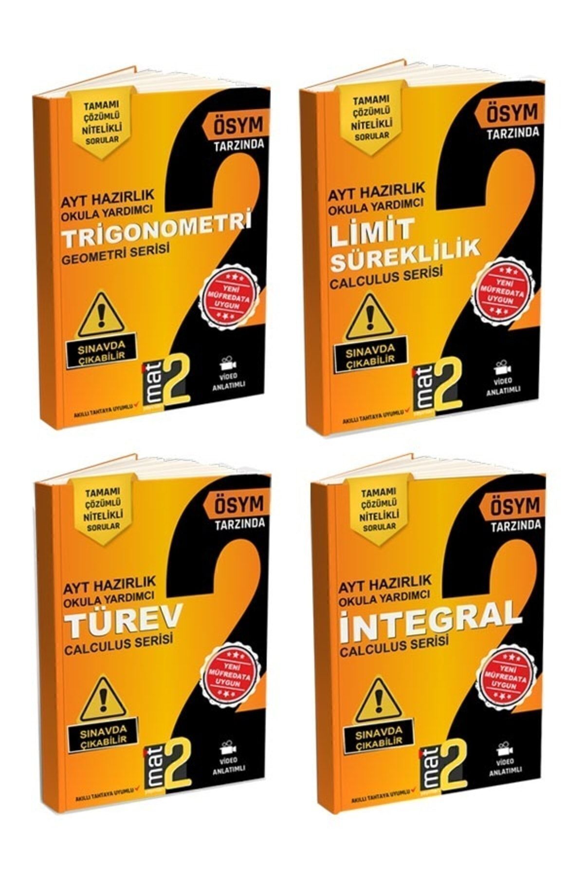 Mat2 Yayınları Trıgonometri Türev Lımıt Integral Konu Anlatımlı Soru Bankası 4'lu Set