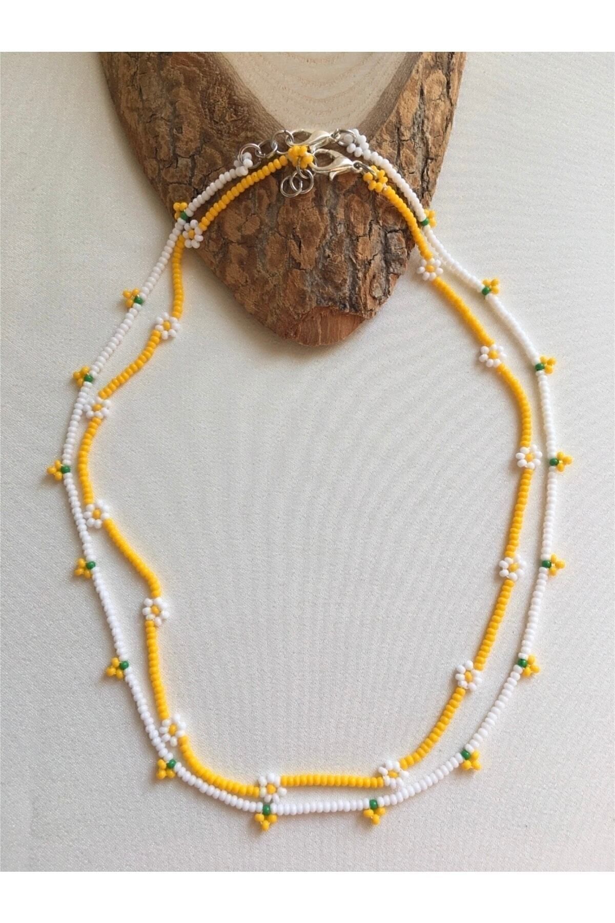 Handmade Minimal Limon Ikili Kolye Seti