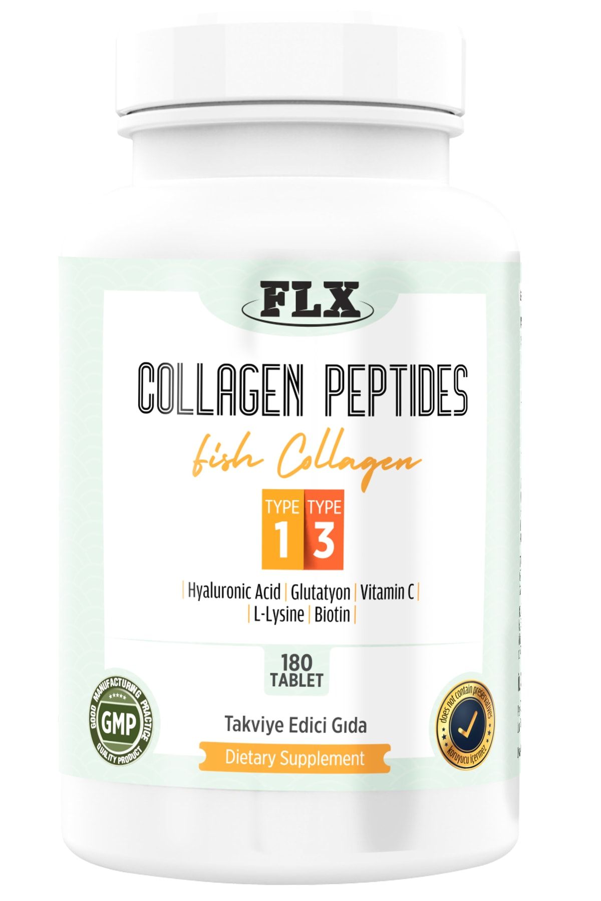 FLX Collagen Peptides Tip 1-3 Balık Kolajeni 180 Tablet