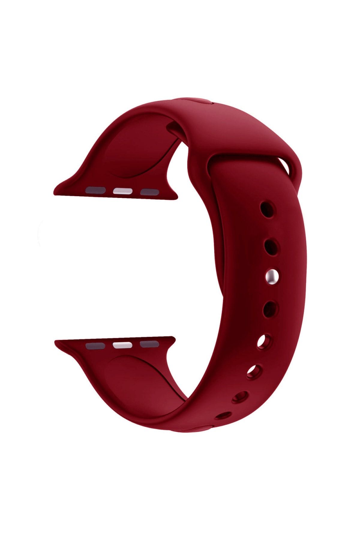 Markacase Apple Watch Se Için 44 Mm Small Beden(s/m Size) Spor Silikon Kordon(54 Farklı Renk) Bordo