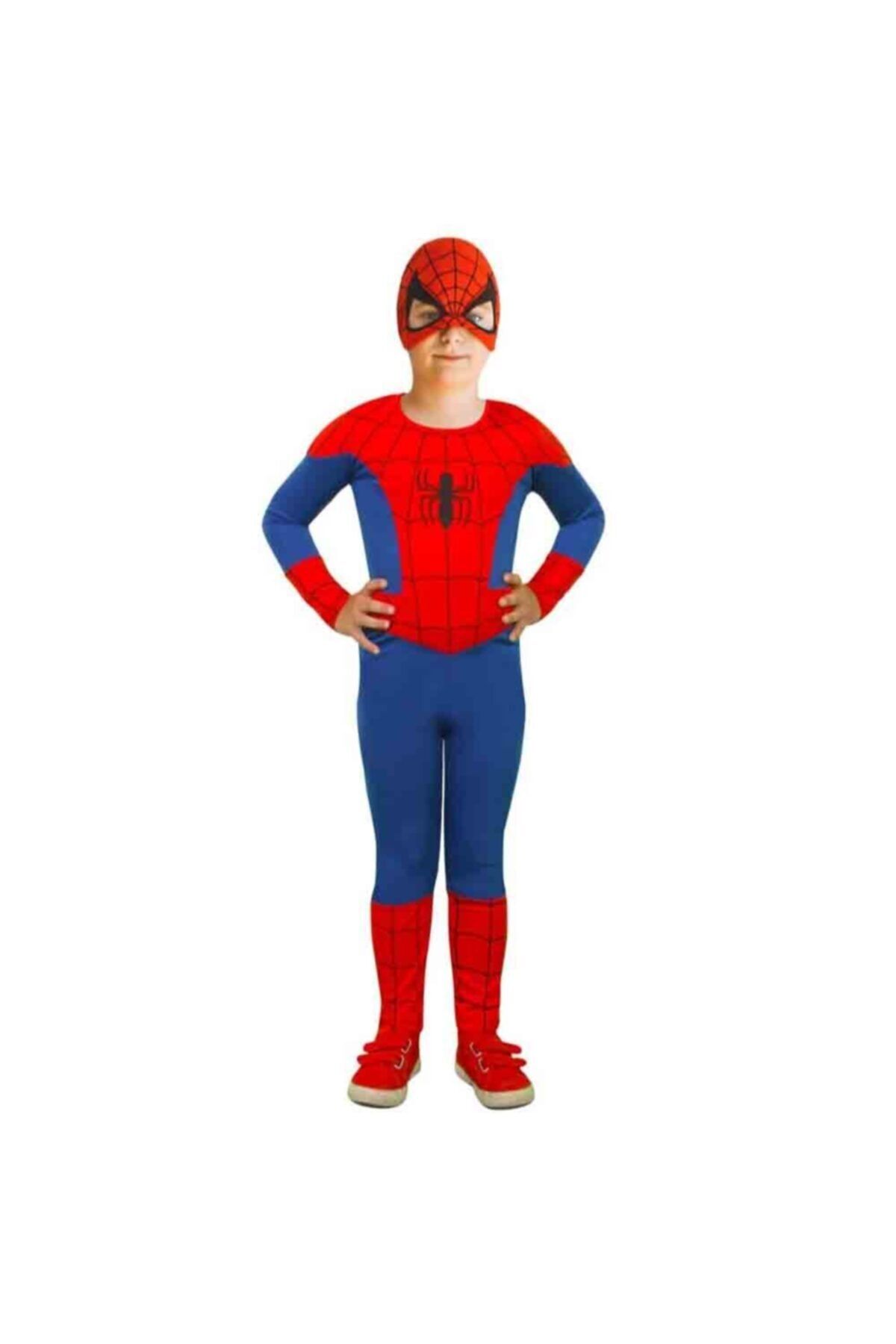 Spiderman Kostümü Örümcek Adam Çocuk Kostümü Maskeli